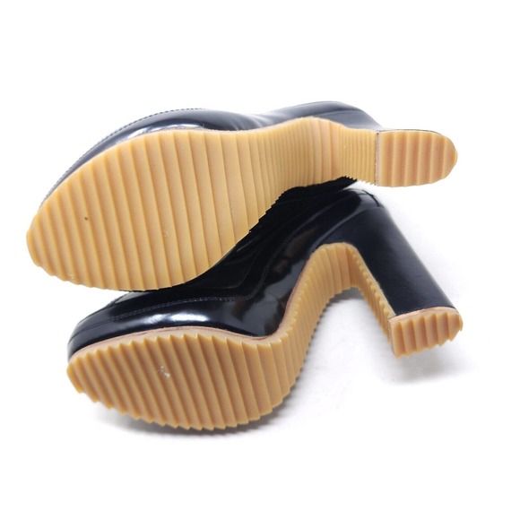 Pierre Hardy Sacai Womens Duck Boots Black Suede Leather Mesh Runway Heeled 38 8 - Picture 7 of 9